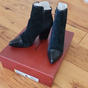 Donald J. Pliner Black Quilted Ankle Booties